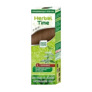 Herbal Time, натуральная хна для волос, № 02 «капучино», 75 мл