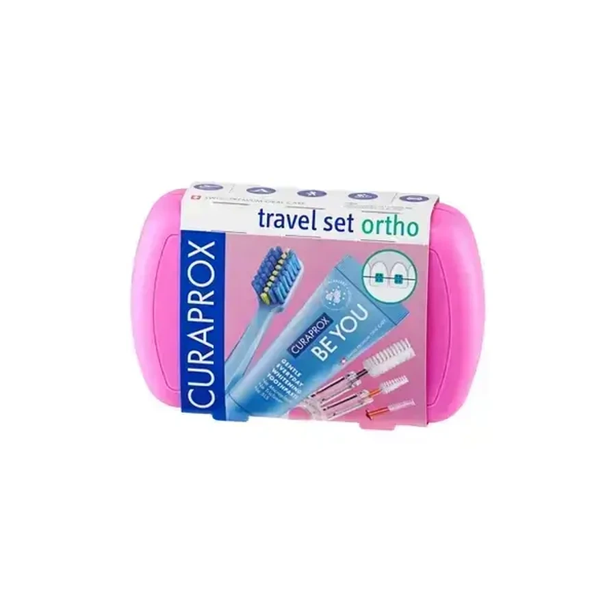 Curaprox Travel Set Ortho, дорожный набор, розовый, 1 шт.: цены и характеристики