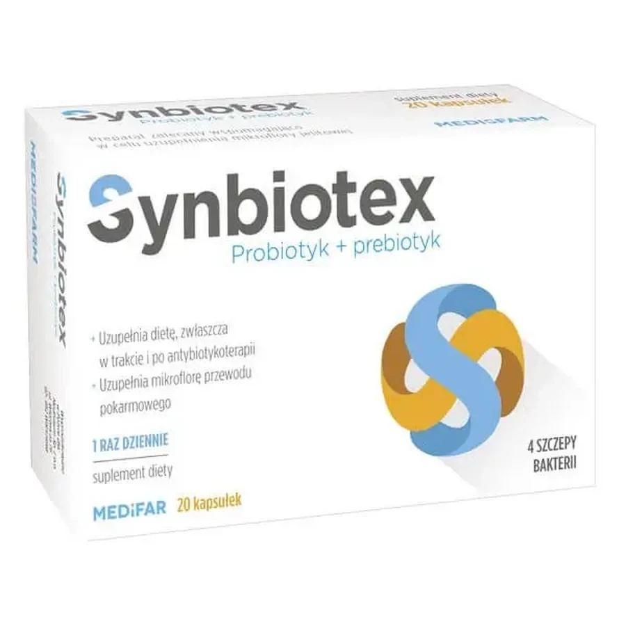 Medifar Synbiotex, капсулы, 20 шт.: цены и характеристики