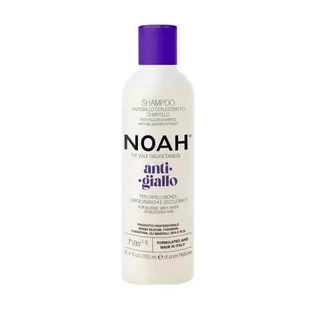 NOAH Anti-Yellow, шампунь для нейтралізації жовтих відтінків з екстрактом ягід для світлого, сивого, білого або освітленого волосся, 250 мл