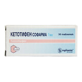 Кетотифен Софарма табл. 1 мг блістер, в пачці №30