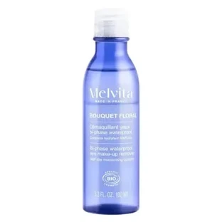 Melvita Bouquet Floral Двухфазное органическое средство для снятия макияжа с глаз, подходящее для водостойкого макияжа, 100 мл