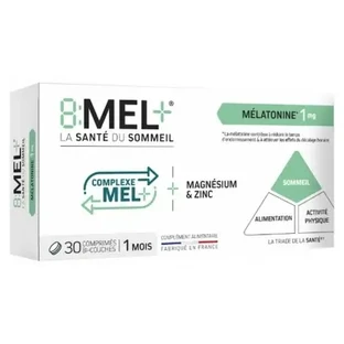 8Mel+ Мелатонін 1 мг, 30 двошарових таблеток