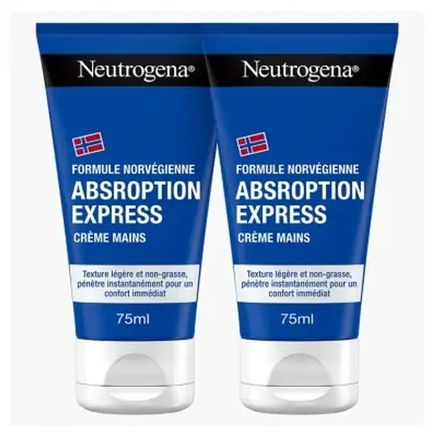 Крем для рук Neutrogena Express Absorption, упаковка з 2 штук (по 75 мл кожна): ціни та характеристики