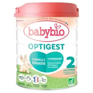 Babybio Optigest 2 — сгущенная детская смесь для детей от 6 до 12 месяцев, органическая, 800 г