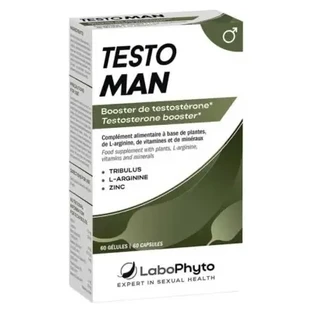 Labophyto TestoMan, биологически активная добавка для повышения уровня тестостерона, 60 капсул