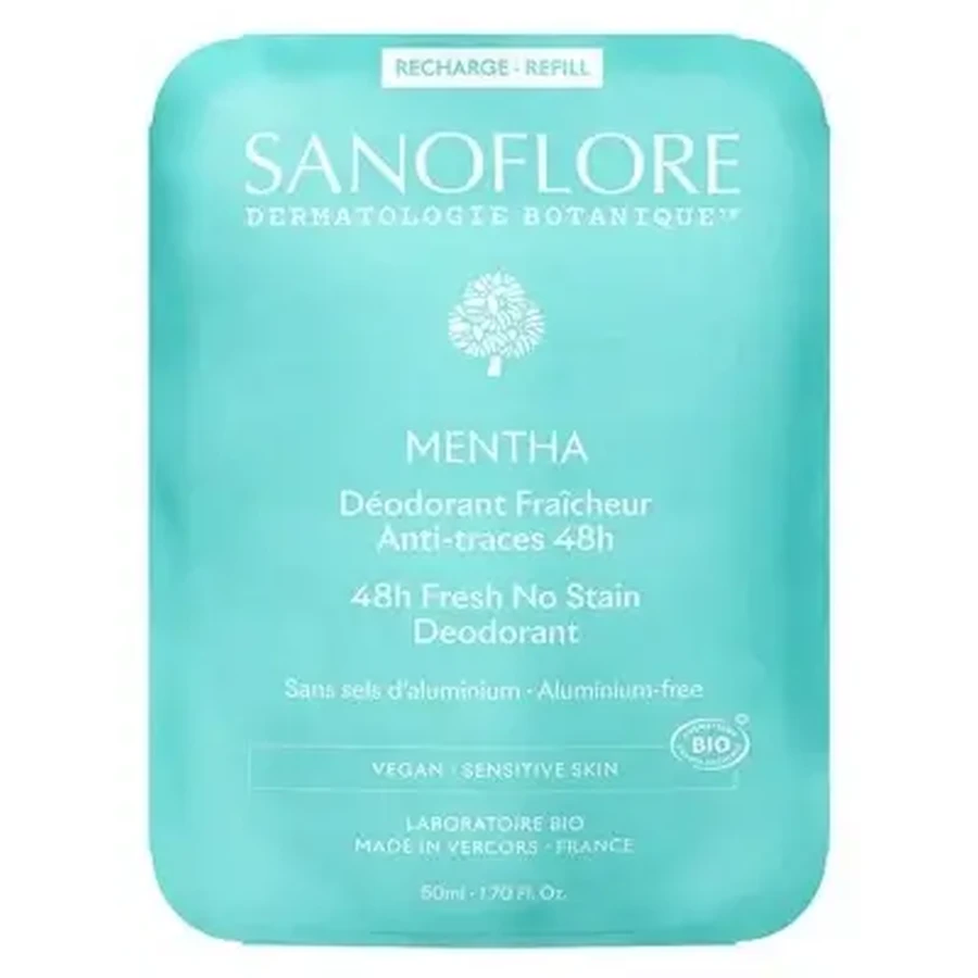 Дезодорант Sanoflore «48 годин свіжості» з м’ятою, органічна заправка, 50 мл: ціни та характеристики