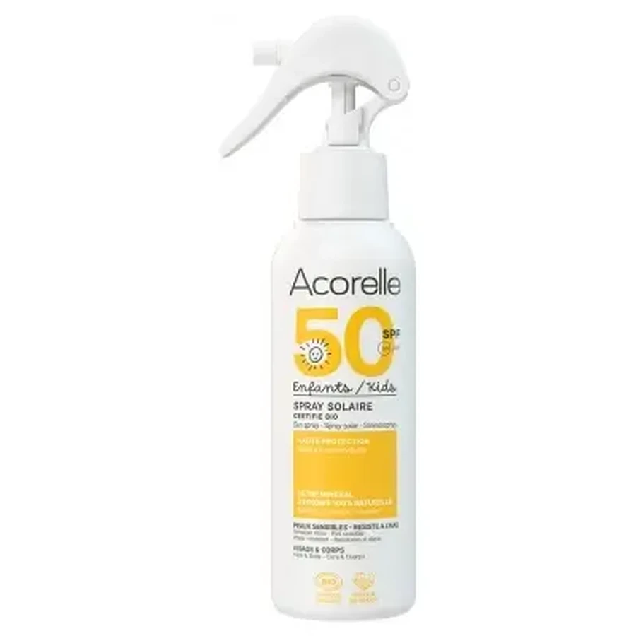 Acorelle Kids Органический солнцезащитный спрей SPF 50, 150 г: цены и характеристики