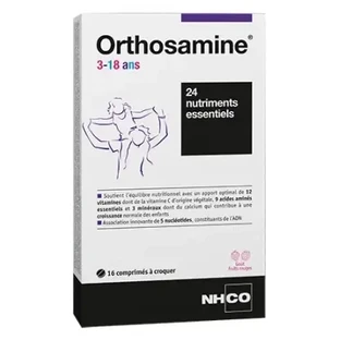 NHCO Orthosamine для детей и подростков в возрасте от 3 до 18 лет, 16 жевательных таблеток