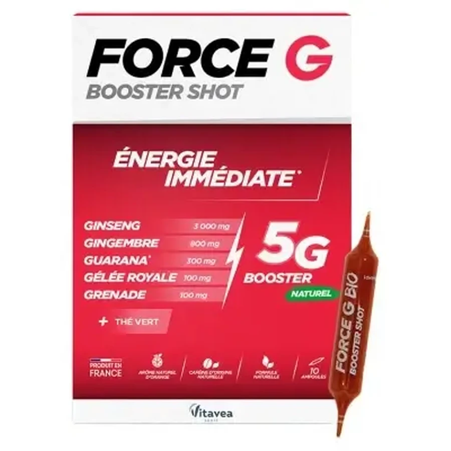 Vitavea Force G Booster Shot: мгновенный заряд энергии, 10 ампул: цены и характеристики