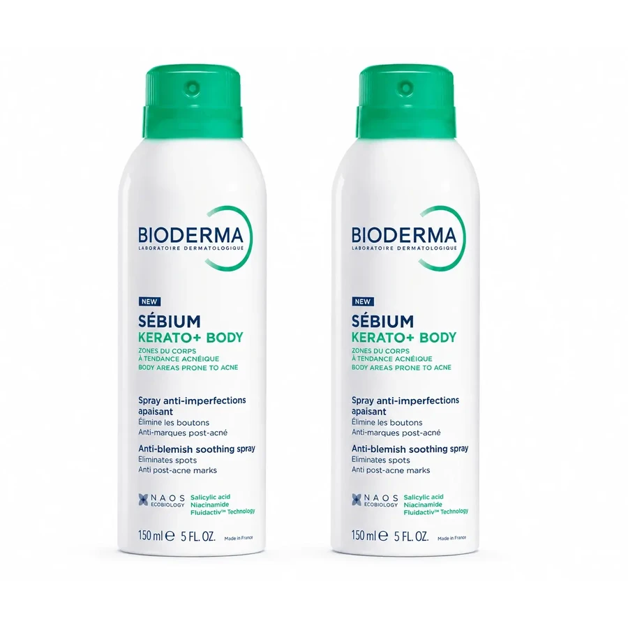 Sebium Kerato+ Спрей для тіла, 2×150 мл, Bioderma: ціни та характеристики