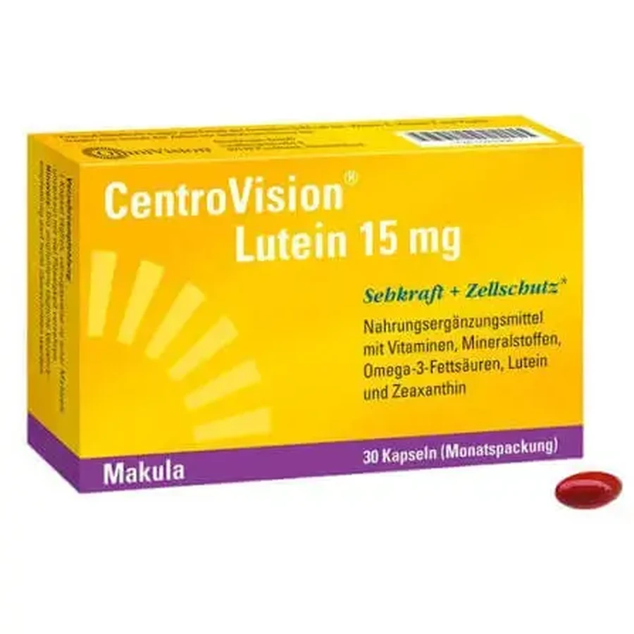 CentroVision Лютеїн 15 мг, 2 × 90 капсул: ціни та характеристики