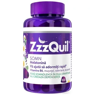 Мелатонін, 2x60 желейних цукерок, ZzzQuil Natura
