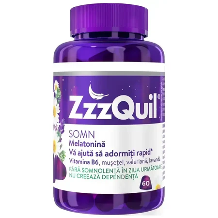 Мелатонін, 2x60 желейних цукерок, ZzzQuil Natura: ціни та характеристики