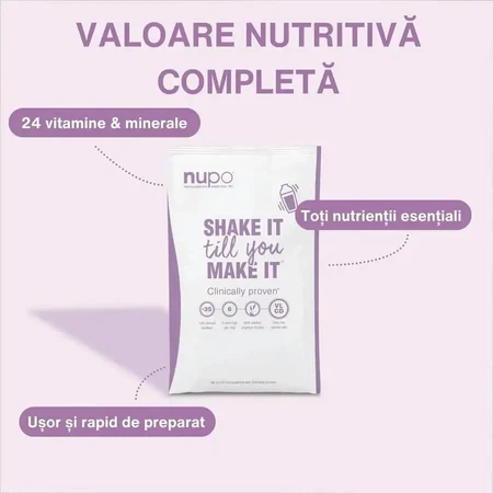 Коктейль з чорницею та малиною Diet Shake, 12 пакетиків по 32 г, Nupo: ціни та характеристики