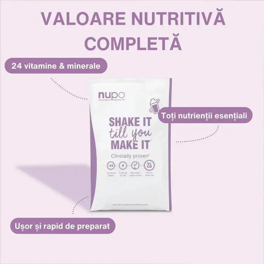 Коктейль з чорницею та малиною Diet Shake, 12 пакетиків по 32 г, Nupo: ціни та характеристики
