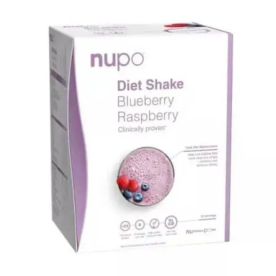 Коктейль з чорницею та малиною Diet Shake, 12 пакетиків по 32 г, Nupo: ціни та характеристики