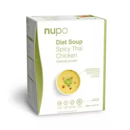 Острый тайский куриный суп Diet Soup, 12 пакетиков по 32 г, Nupo: цены и характеристики