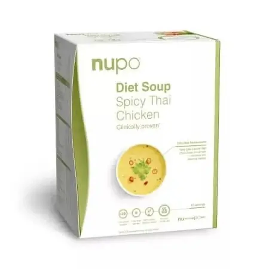 Острый тайский куриный суп Diet Soup, 12 пакетиков по 32 г, Nupo: цены и характеристики