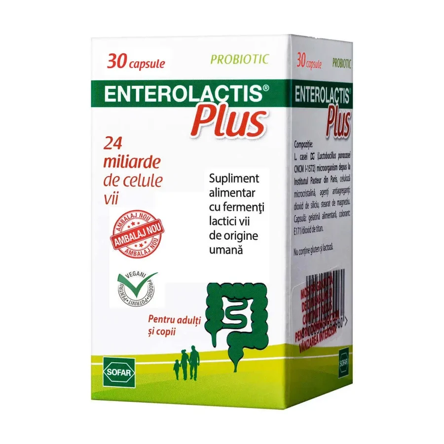 Enterolactis Plus, 5×30 капсул, Sofar: цены и характеристики