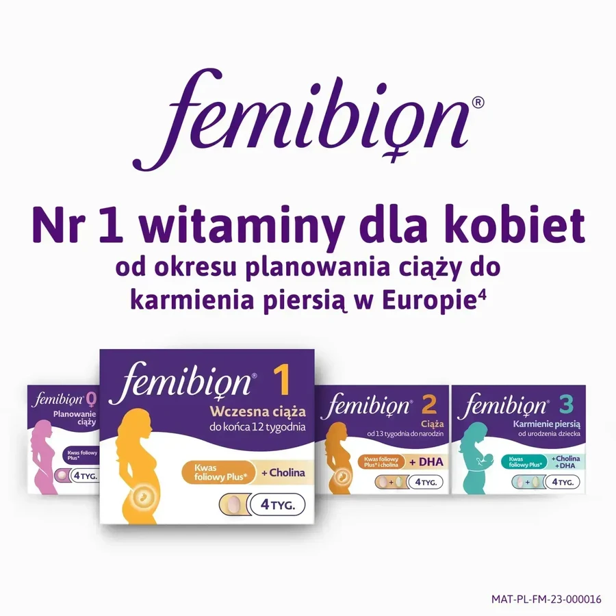 Femibion 1 — на ранніх термінах вагітності, 3 упаковки по 28 таблеток: ціни та характеристики