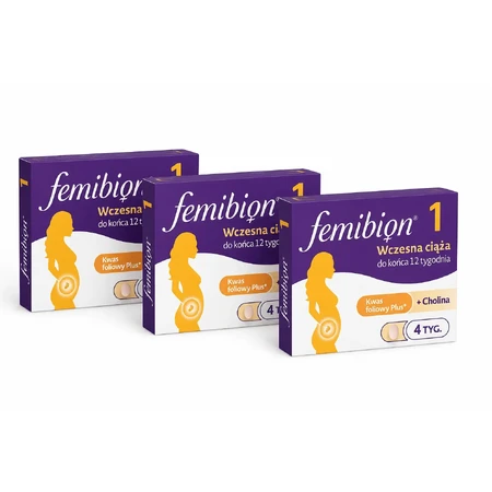Femibion 1 — на ранніх термінах вагітності, 3 упаковки по 28 таблеток: ціни та характеристики