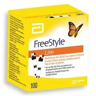Тест-полоски для определения уровня глюкозы FreeStyle Lite, 2 × 100 шт.
