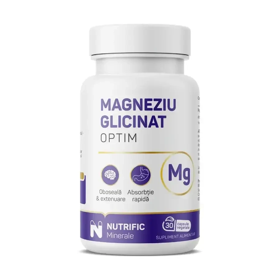 Гліцинат магнію Optim, 30 рослинних капсул, Nutrific: ціни та характеристики