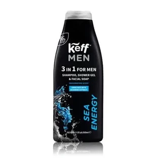 Гель для душа, шампунь и средство для умывания 3 в 1 Sea Energy, 500 мл, Keff Men