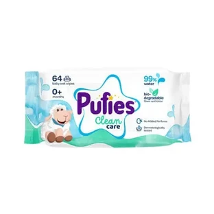 Влажные салфетки «Clean Care, Pufies» с содержанием воды 99%