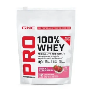 Сывороточный протеин со вкусом клубники Pro Performance, 372 г, Gnc