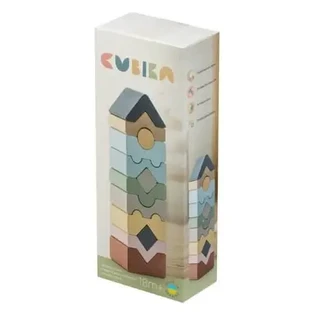 Деревянная игрушка, конструктор «Башня», от 18 месяцев, 12 деталей, Cubika