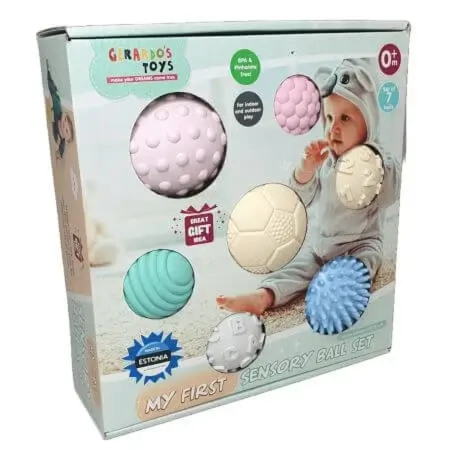 Набір із 7 сенсорних м’ячиків для немовлят, від 0 місяців, Gerardo’s Toys: ціни та характеристики