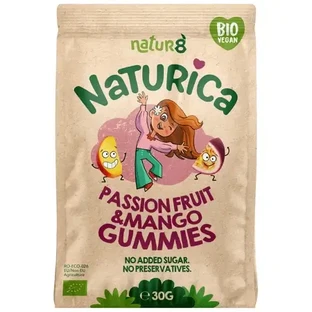 Желейные конфеты Bio Fruit Gummies, манго и маракуйя, 30 г, Naturica