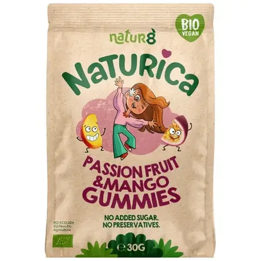 Желейные конфеты Bio Fruit Gummies, манго и маракуйя, 30 г, Naturica: цены и характеристики