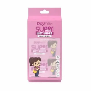 Вологі серветки, Super Mini Pink, 8 упаковок по 8 штук, Doyfresh