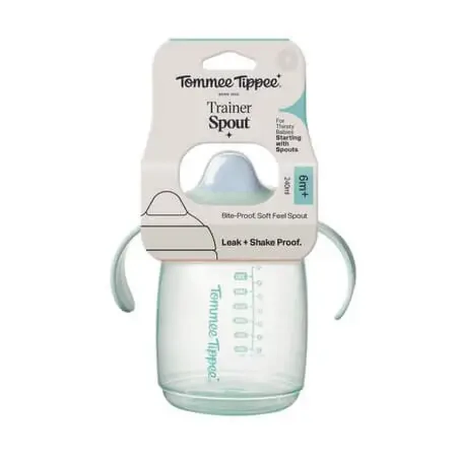 Тренировочная чашка с крышкой, зеленая, от 6 месяцев, 240 мл, Tommee Tippee: цены и характеристики