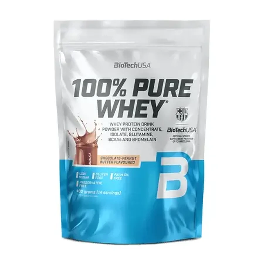 Протеиновый коктейль 100% Pure Whey, шоколад с арахисовым маслом, 400 г, BioTechUSA: цены и характеристики