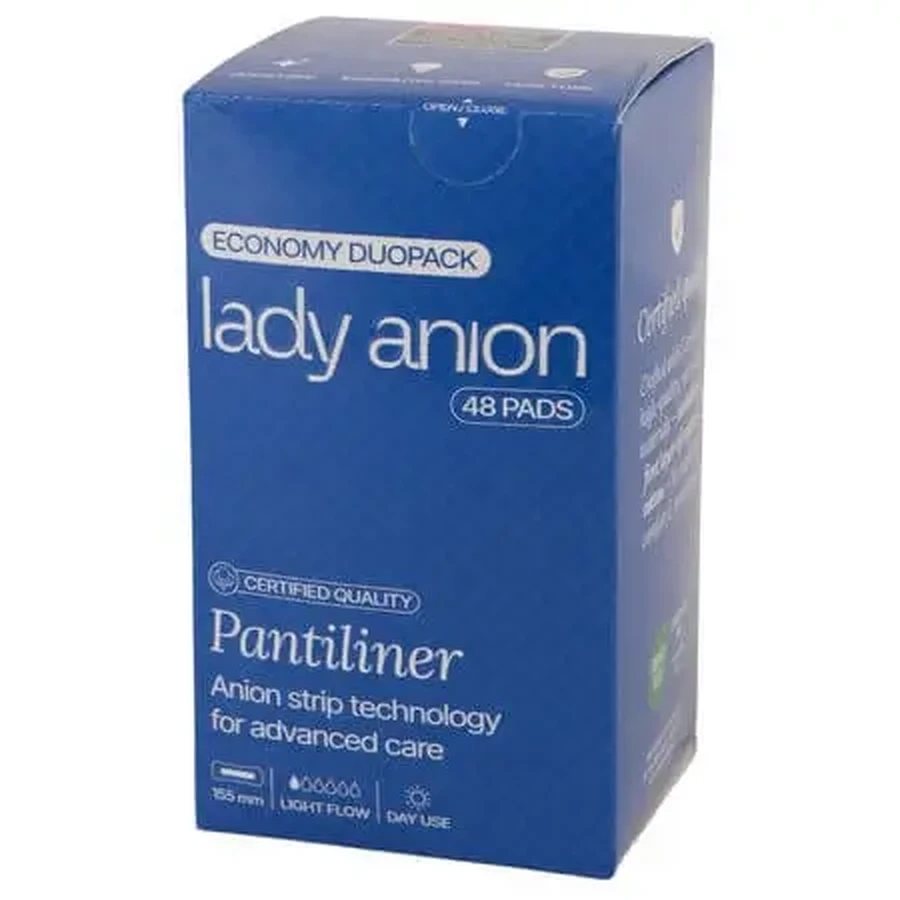 Ежедневные прокладки без крылышек, Duo Pack, 48 шт., Lady Anion: цены и характеристики