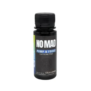 Пре-тренувальний напій без кофеїну No Mad Pump & Focus Shot, смак «кола-лимон», 60 мл, фармацевтичної якості