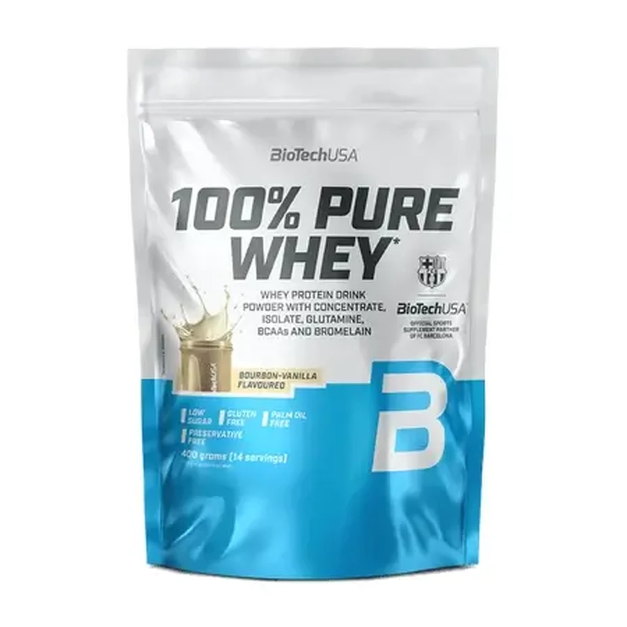 Протеиновый коктейль 100% Pure Whey, «Бурбонская ваниль», 400 г, BioTechUSA: цены и характеристики
