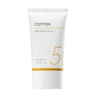Крем для обличчя з сонцезахистом SPF50+/PA++++ Cotton All Around, 50 мл, Missha