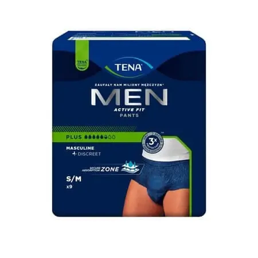 Мужские подгузники-трусики Men, размер S/M, 9 шт., Tena: цены и характеристики