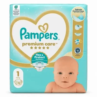 Pampers Premium Care, № 1, 2–5 кг, 72 шт., Pampers