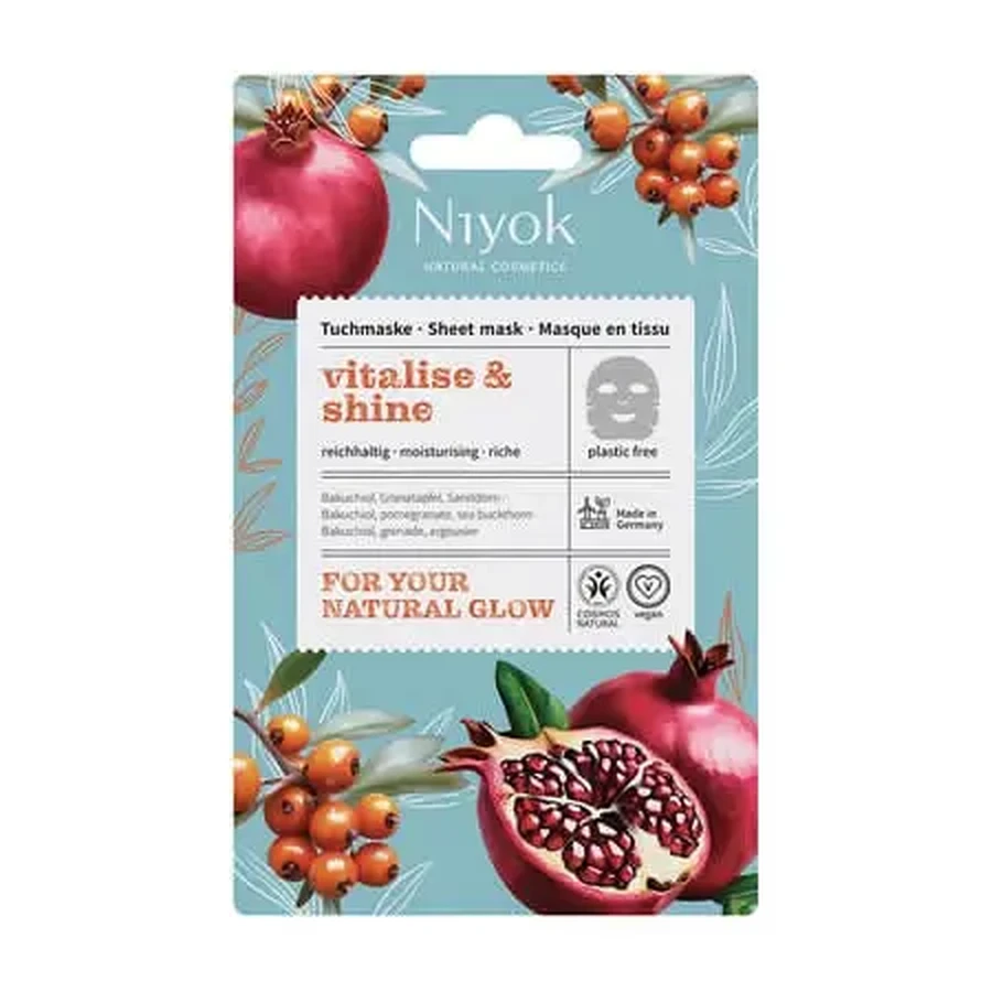 Маска для лица в виде салфетки «Vitalise & Shine», 10 мл, Niyok: цены и характеристики