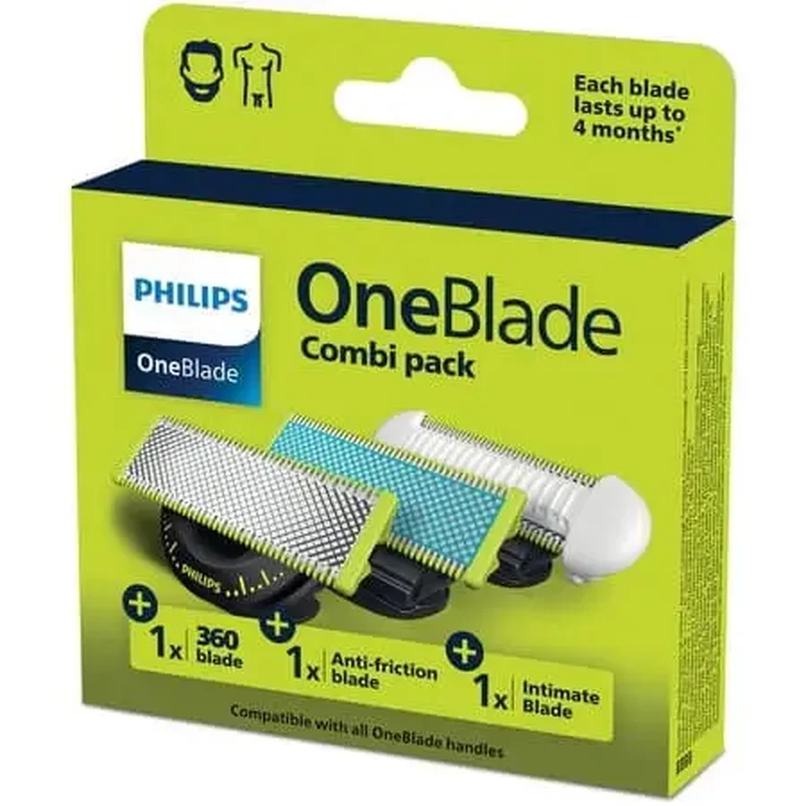 Rezerve Intimate, 360, Antifraction OneBlade, QP936/50, 3 леза, Philips: ціни та характеристики