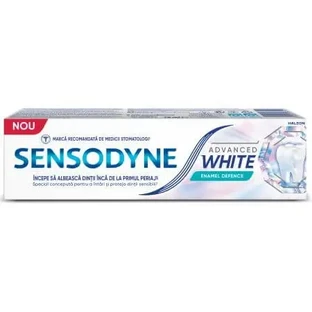 Отбеливающая зубная паста Advance White Enamel Defence, 75 мл, Sensodyne