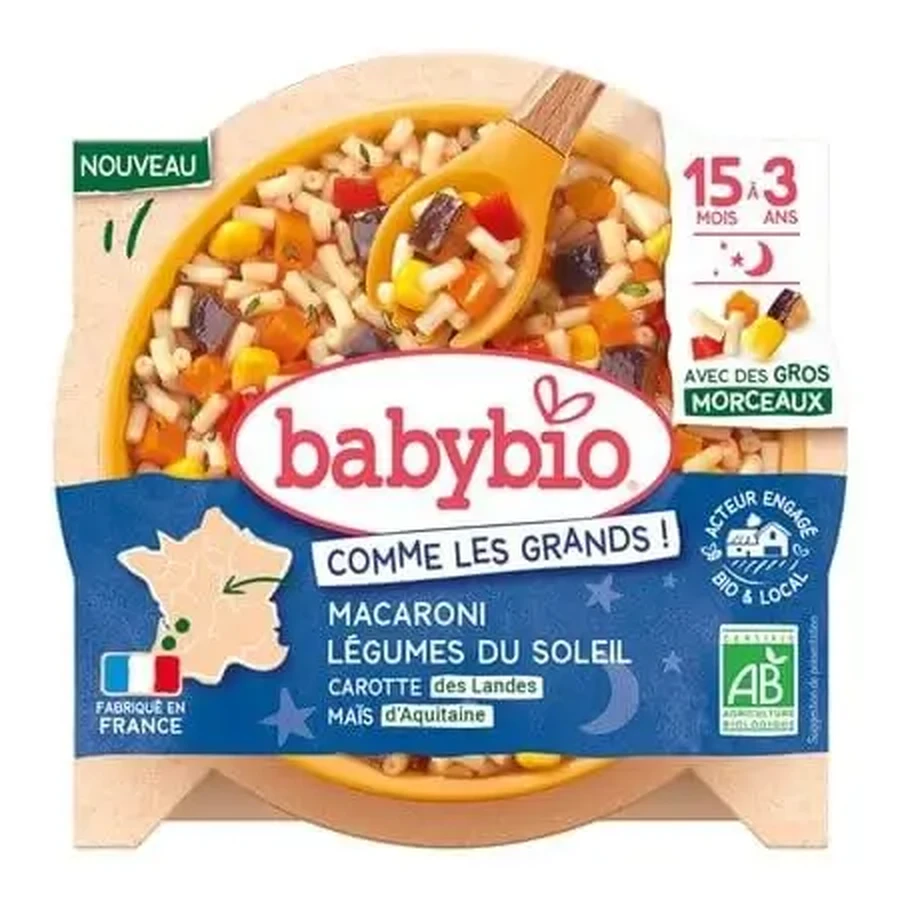 Био-блюдо с морковью, кукурузой и макаронами, 200 г, BabyBio: цены и характеристики