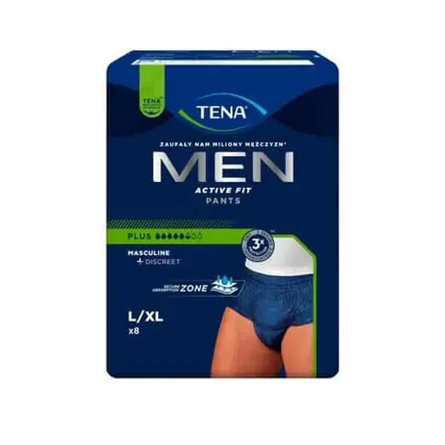 Чоловічі підгузки-трусики Men, L/XL, 8 штук, Tena: ціни та характеристики