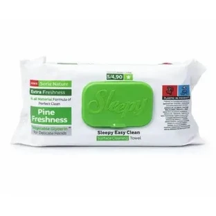 Вологі серветки для різних поверхонь Easy Clean, Pine Freshness, 100 штук, Sleepy